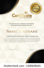 Certificate template with luxury and elegant texture modern pattern, diploma, Vector illustration