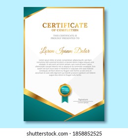 certificate template with luxury and modern 