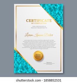 certificate template with luxury and modern 