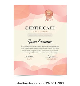 Certificate template with luxury and modern design, diploma template
