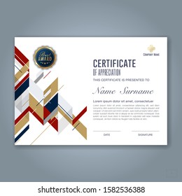 certificate template with luxury and modern pattern, Vector illustration