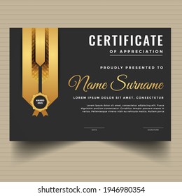 Certificate template with luxury and  modern pattern diploma Vector illustration