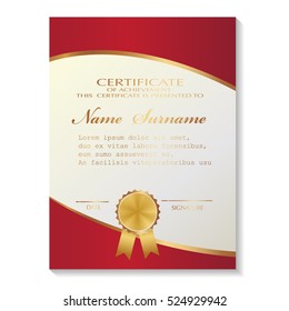 certificate template with Luxury and modern pattern, Qualification certificate blank template with elegant,Vector illustration