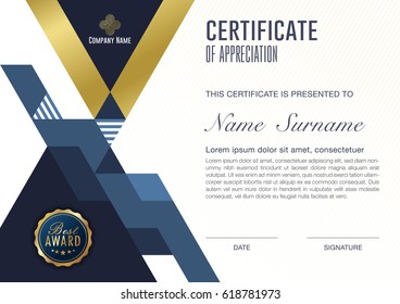certificate template with luxury and modern pattern, Vector illustration