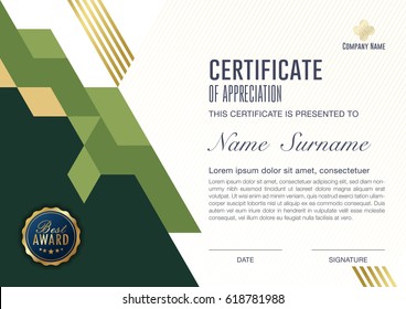 certificate template with luxury and modern pattern, Vector illustration