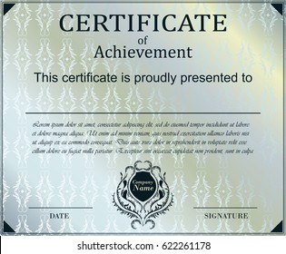 Certificate template with luxury and modern pattern 2