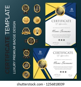 certificate template with luxury and modern pattern,diploma,Vector illustration