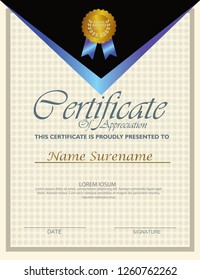 certificate template with luxury and modern pattern,diploma,Vector illustration - Vector