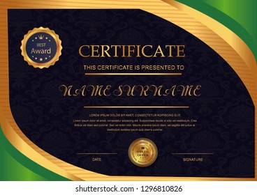 
certificate template with luxury and modern pattern,diploma,Vector illustration - Vector 