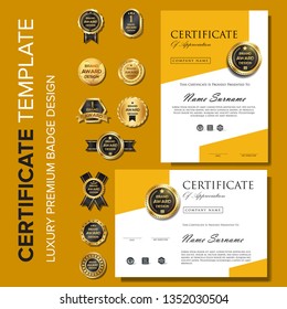 certificate template with luxury and modern pattern,diploma,Vector illustration