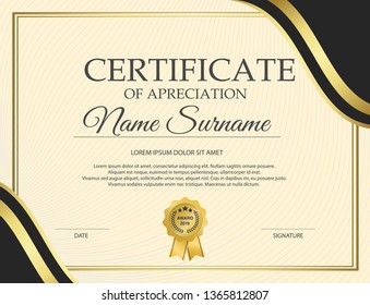certificate template with luxury and modern pattern,diploma,Vector illustration