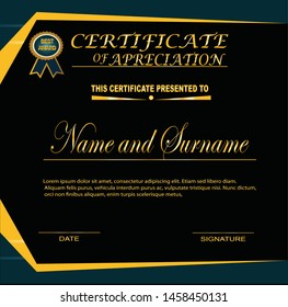 certificate template with luxury and modern pattern,diploma,Vector illustration