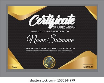 certificate template with luxury and modern pattern,diploma,Vector illustration