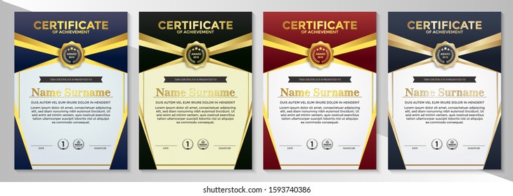 certificate template with luxury and modern pattern,diploma,Vector illustration
