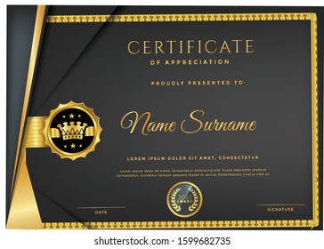 certificate template with luxury and modern pattern,diploma,Vector illustration