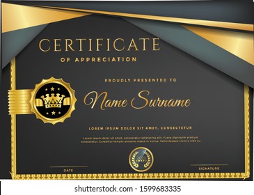 certificate template with luxury and modern pattern,diploma,Vector illustration