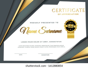 certificate template with luxury and modern pattern,diploma,Vector illustration
