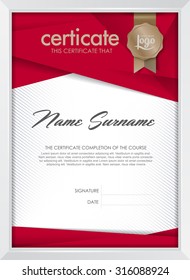 certificate template with luxury and modern pattern,diploma,Vector illustration 