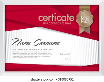 certificate template with luxury and modern pattern,diploma,Vector illustration 