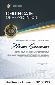 certificate template with luxury and modern pattern,diploma,Vector illustration 