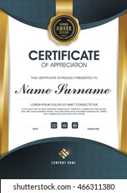 certificate template with luxury and modern pattern,diploma,Vector illustration 