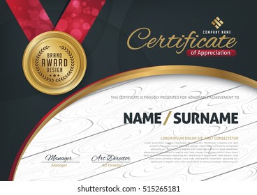 certificate template with luxury and modern pattern,diploma,Vector illustration 