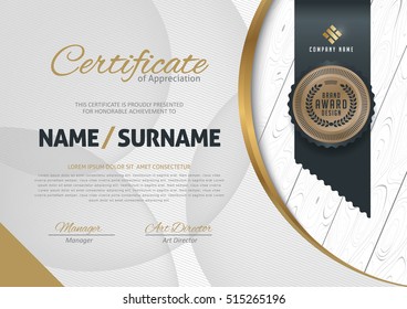 certificate template with luxury and modern pattern,diploma,Vector illustration 