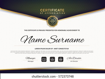 certificate template with luxury and modern pattern,diploma,Vector illustration 