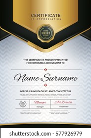 certificate template with luxury and modern pattern,diploma,Vector illustration 