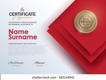 certificate template with luxury and modern pattern,diploma,Vector illustration 