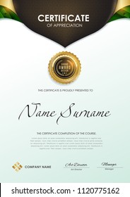 certificate template with luxury pattern diploma,Vector illustration.