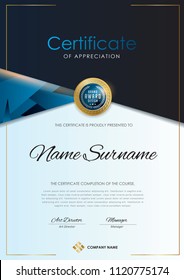 certificate template with luxury pattern diploma,Vector illustration.