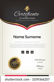 certificate template with luxury pattern,diploma,Vector illustration.