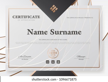 certificate template with luxury pattern,diploma,Vector illustration.