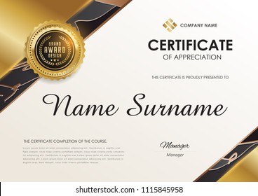 certificate template with luxury pattern,diploma,Vector illustration.