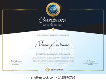 certificate template with luxury pattern,diploma,Vector illustration.