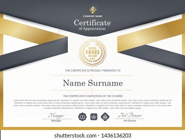 certificate template with luxury pattern,diploma,Vector illustration.