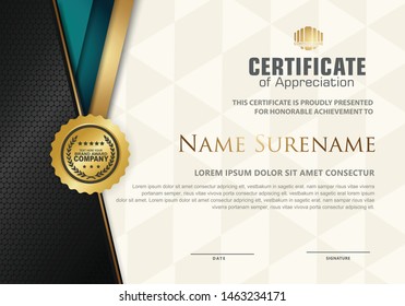 certificate template with luxury pattern,diploma,Vector illustration