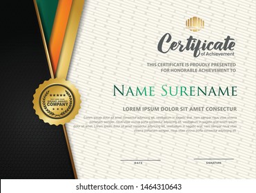 certificate template with luxury pattern,diploma,Vector illustration
