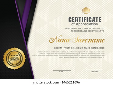 certificate template with luxury pattern,diploma,Vector illustration