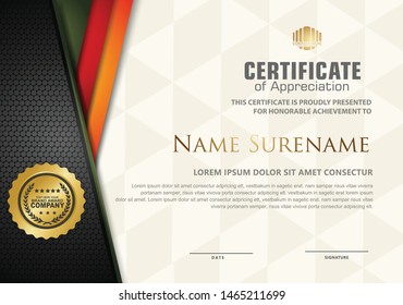 certificate template with luxury pattern,diploma,Vector illustration