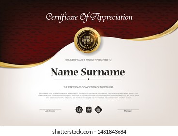 certificate template with luxury pattern,diploma,Vector illustration.