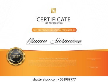 certificate template with luxury pattern,diploma,Vector illustration design.