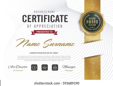 certificate template with luxury pattern,diploma,Vector illustration 