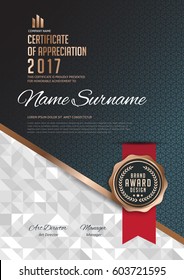 certificate template with luxury pattern,diploma,Vector illustration 