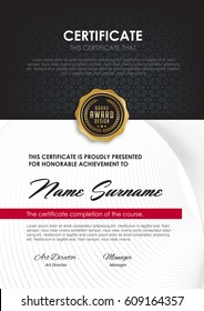 certificate template with luxury pattern,diploma,Vector illustration design.