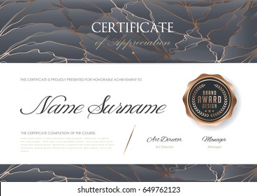 certificate template with luxury pattern,diploma,Vector illustration 