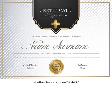 certificate template with luxury pattern,diploma,Vector illustration.