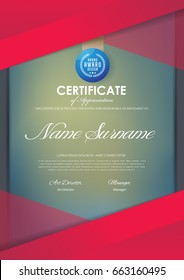 certificate template with luxury pattern,diploma,Vector illustration.