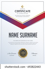 certificate template with luxury pattern,diploma,Vector illustration.